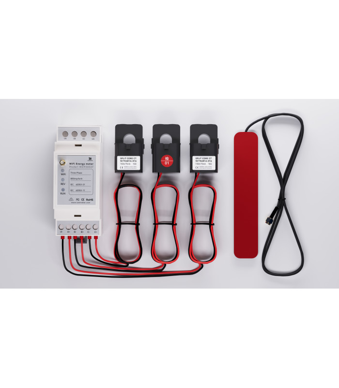 Trójfazowy dwukierunkowy licznik energii z przekładnikami 150A WiFi