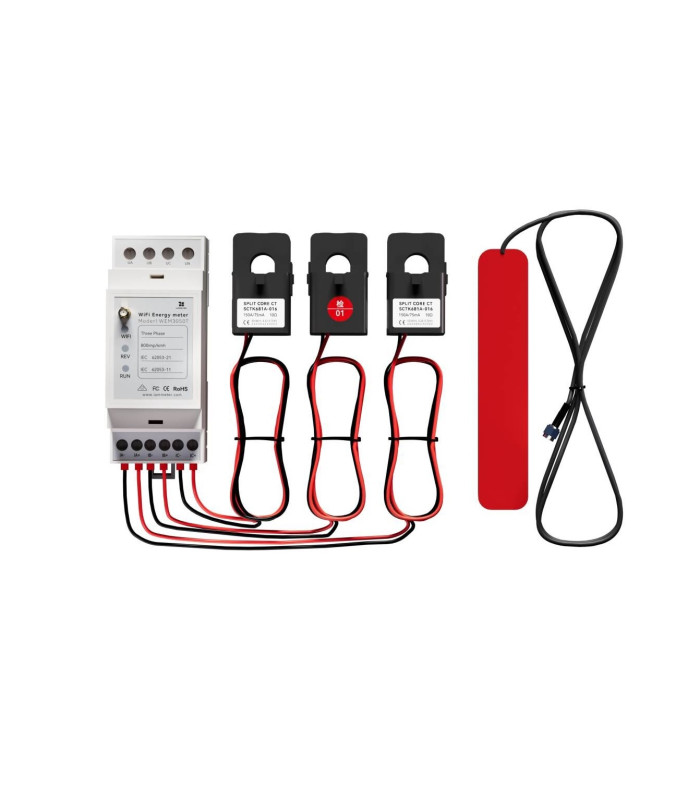 Trójfazowy dwukierunkowy licznik energii z przekładnikami 150A WiFi