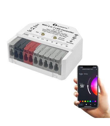 Sterownik WiFi 5 w 1 do taśm LED RGB CCT ściemniacz TUYA Smart