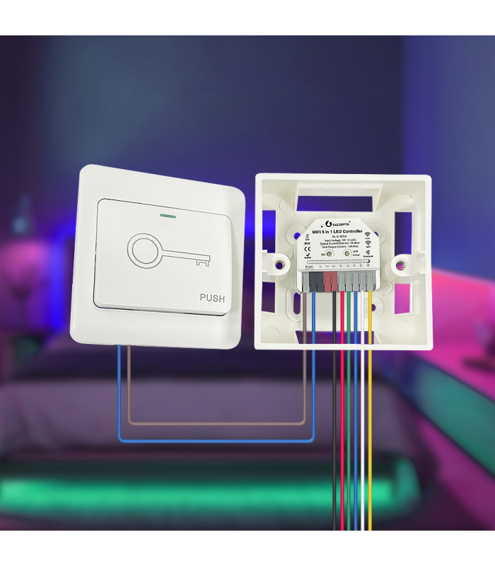 Sterownik WiFi 5 w 1 do taśm LED RGB CCT ściemniacz TUYA Smart