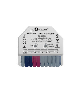 Sterownik WiFi 5 w 1 do taśm LED RGB CCT ściemniacz TUYA Smart