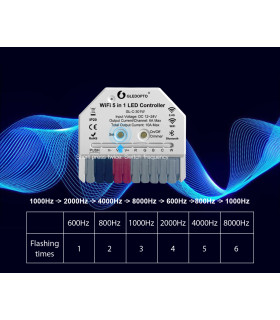 Sterownik WiFi 5 w 1 do taśm LED RGB CCT ściemniacz TUYA Smart