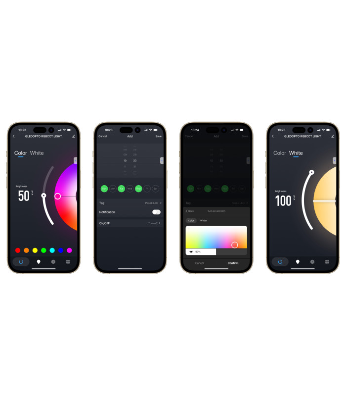 Sterownik WiFi 5 w 1 do taśm LED RGB CCT ściemniacz TUYA Smart