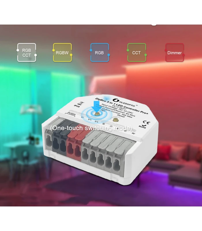 Sterownik ZigBee 5 w 1 do taśm pasek LED Home Assistant Hue TUYA