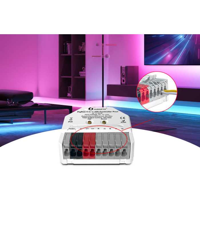 Sterownik ZigBee 5 w 1 do taśm pasek LED Home Assistant Hue TUYA