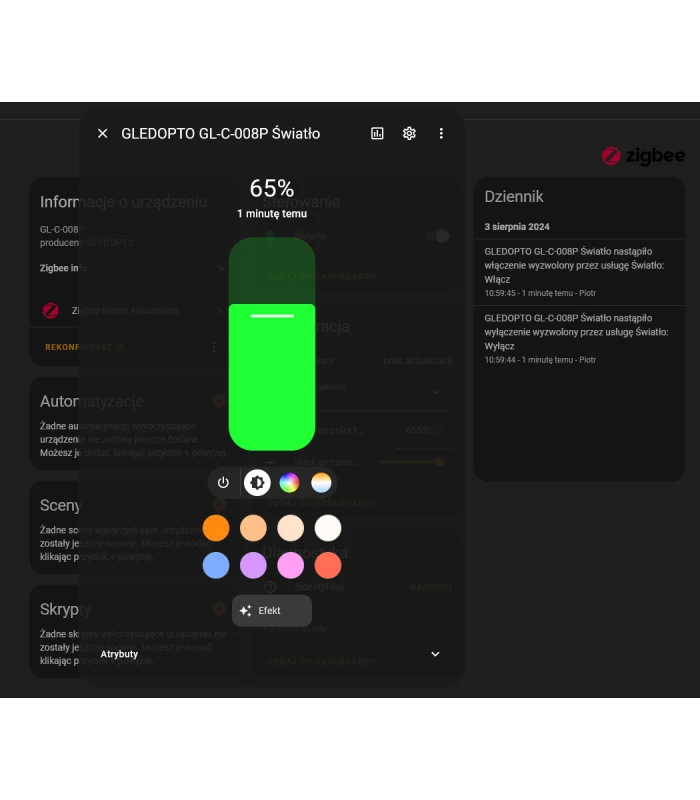 Sterownik ZigBee 5 w 1 do taśm pasek LED Home Assistant Hue TUYA