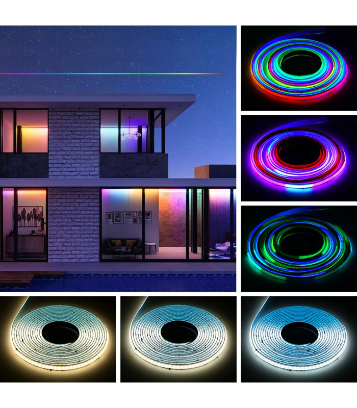 Cyfrowa taśma LED COB Magic Pixel WLED WS2811 RGBIC 720 LED/m 12V 5m