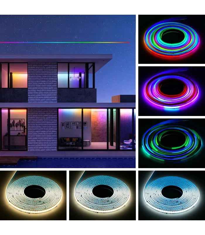 Cyfrowa taśma LED COB Magic Pixel WLED WS2811 RGBIC 720 LED/m 12V 5m