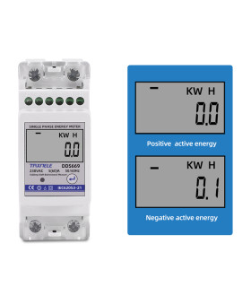 Dwukierunkowy 1-fazowy licznik energii elektrycznej wyświetlacz LCD