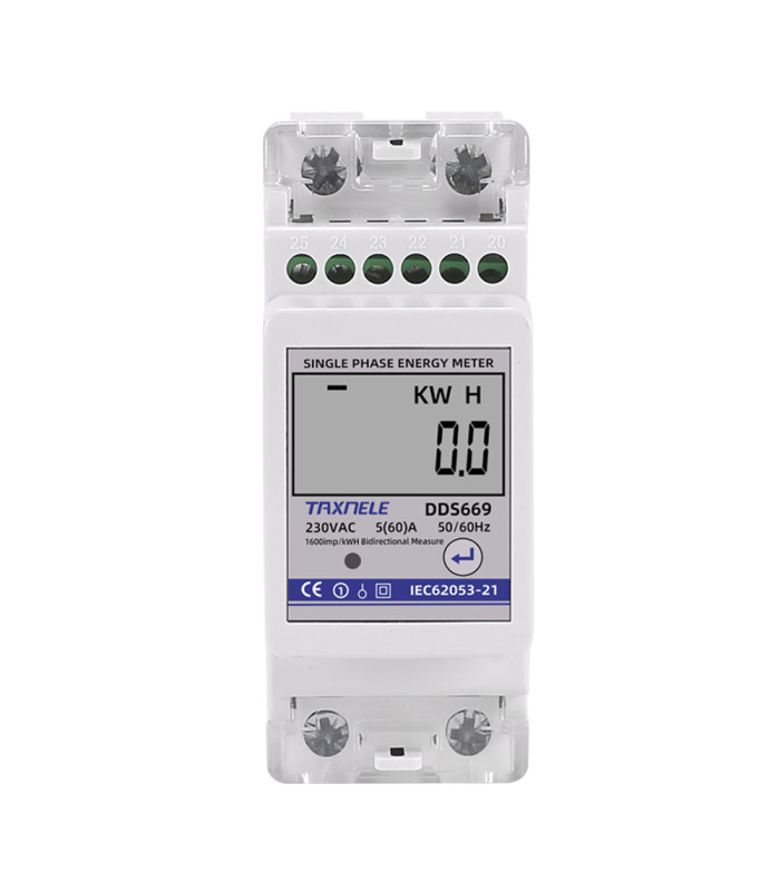 Dwukierunkowy 1-fazowy licznik energii elektrycznej wyświetlacz LCD