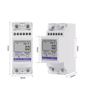 Dwukierunkowy 1-fazowy licznik energii elektrycznej wyświetlacz LCD