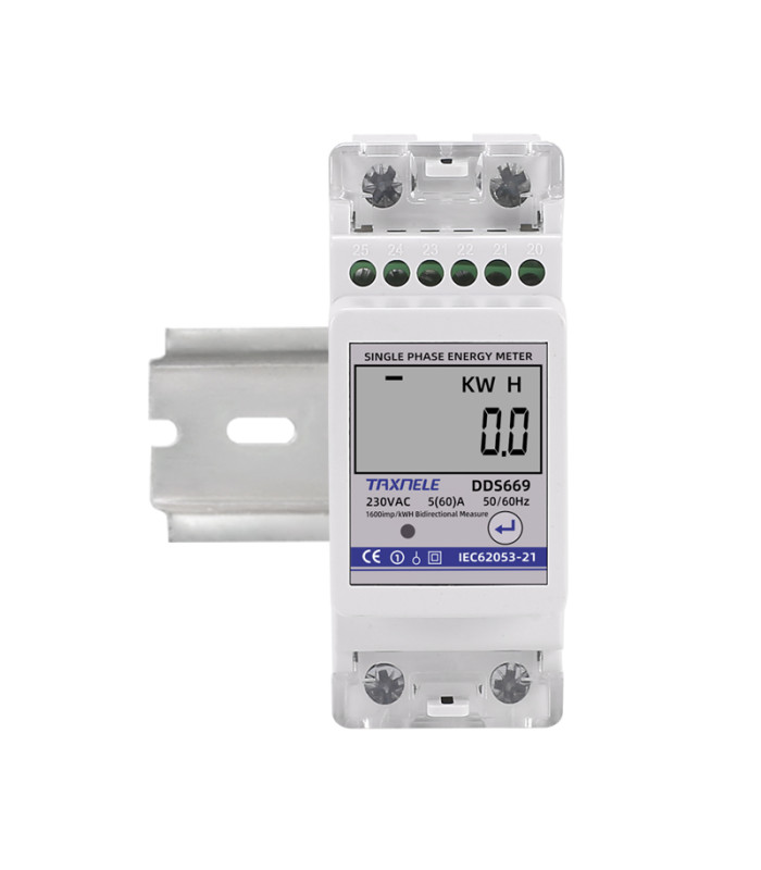 Dwukierunkowy 1-fazowy licznik energii elektrycznej wyświetlacz LCD