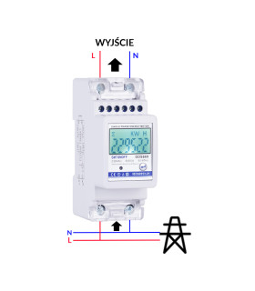 Dwukierunkowy 1-fazowy licznik energii elektrycznej wyświetlacz LCD