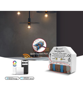 Przekaźnik beznapięciowy 16A 230VAC 12-48VDC ZigBee TUYA do bramy pieca