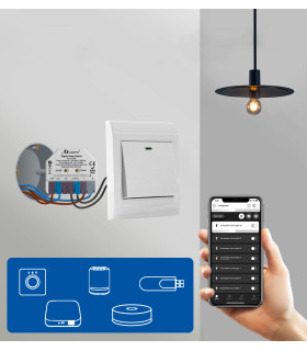 Przekaźnik beznapięciowy 16A 230VAC 12-48VDC ZigBee TUYA do bramy pieca