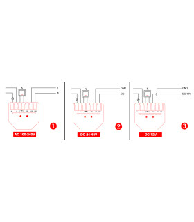 Przekaźnik beznapięciowy 16A 230VAC 12-48VDC ZigBee TUYA do bramy pieca