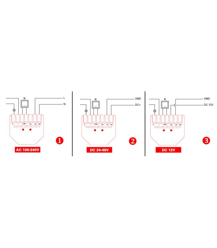 Przekaźnik beznapięciowy 16A 230VAC 12-48VDC ZigBee TUYA do bramy pieca