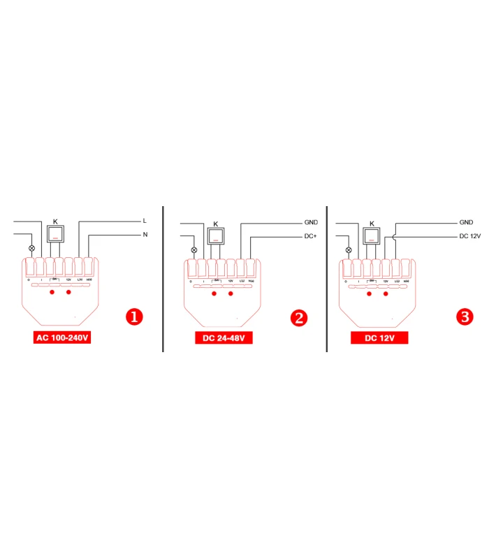 Przekaźnik beznapięciowy 16A 230VAC 12-48VDC ZigBee TUYA do bramy pieca