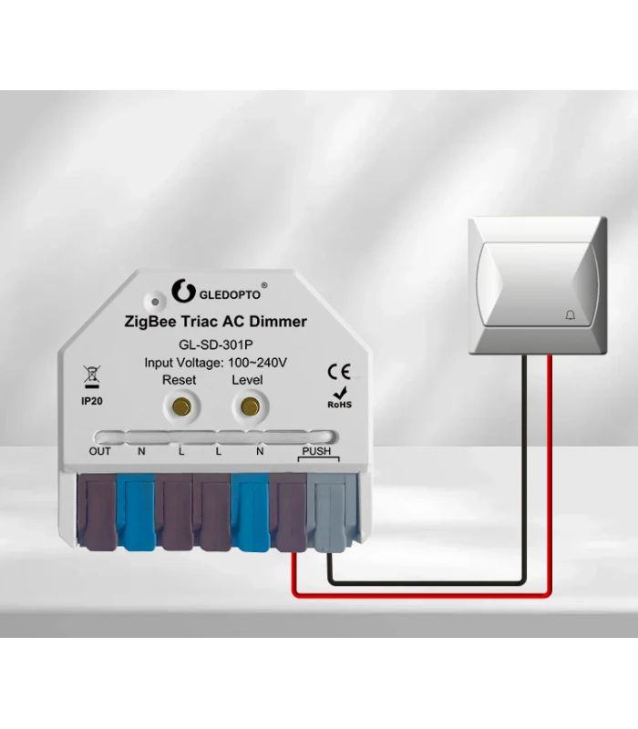 Inteligentny MINI ściemniacz ZigBee 3.0 do puszki Philips Hue TUYA HA