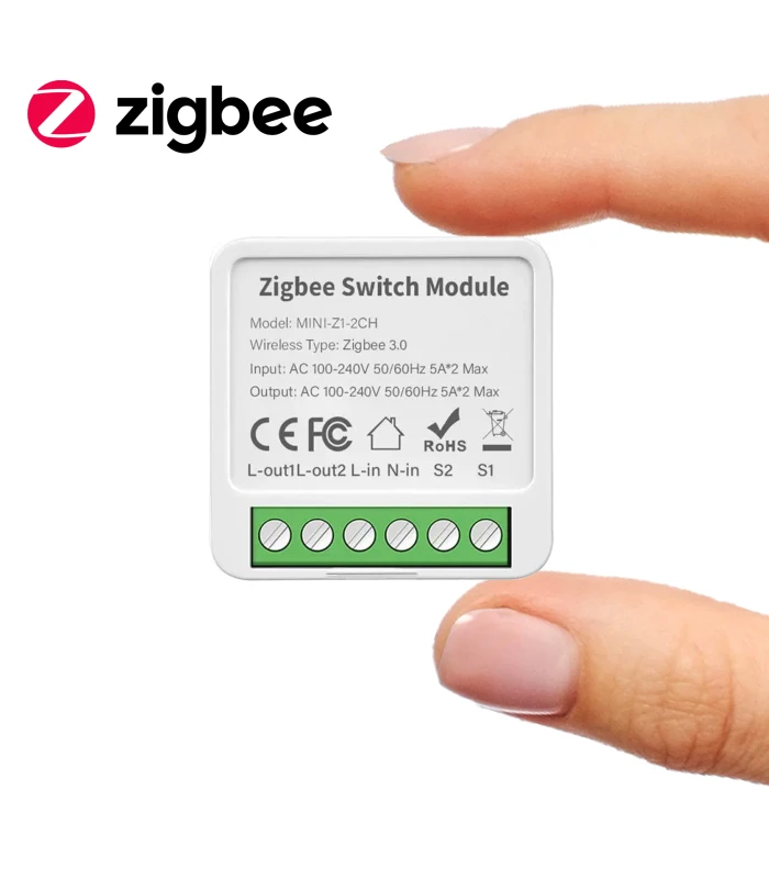 Podwójny Przekaźnik Włącznik 10A ZigBee TUYA Smart Home Assistant