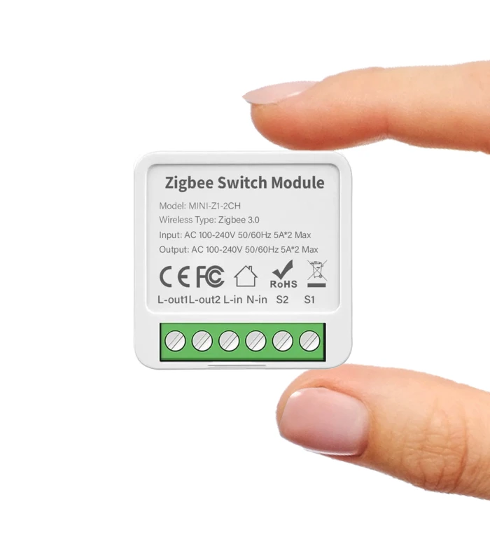 Podwójny Przekaźnik Włącznik 10A ZigBee TUYA Smart Home Assistant