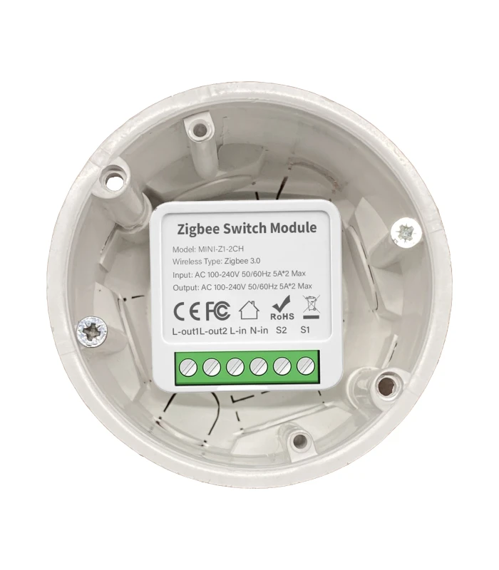 Podwójny Przekaźnik Włącznik 10A ZigBee TUYA Smart Home Assistant
