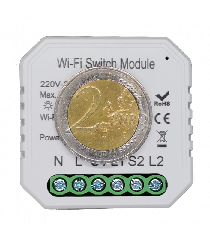 Podwójny przekaźnik WiFi do puszki 2300W TUYA