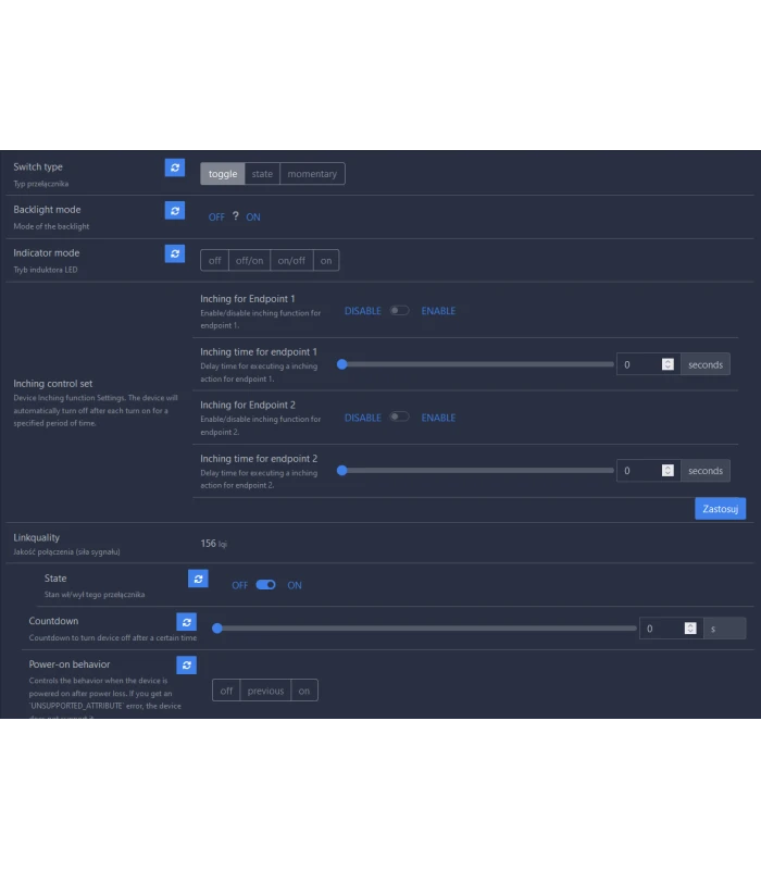 Podwójny Przekaźnik Włącznik 10A ZigBee TUYA Smart Home Assistant