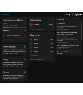 Pilot Przycisk ZigBee TUYA 4 kanały 12 scen Home Assistant ZigBee2MQTT ZHA
