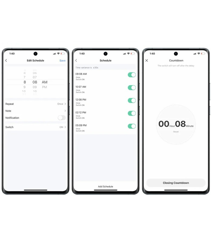 Licznik WiFi TUYA energii prądu watomierz przekaźnik 40A LCD na szynę DIN