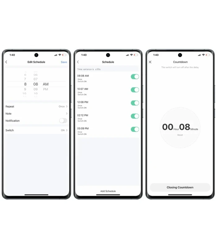 Licznik WiFi TUYA energii prądu watomierz przekaźnik 40A LCD na szynę DIN