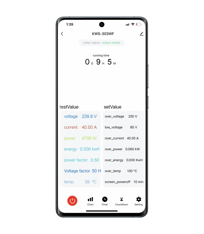 Licznik WiFi TUYA energii prądu watomierz przekaźnik 40A LCD na szynę DIN