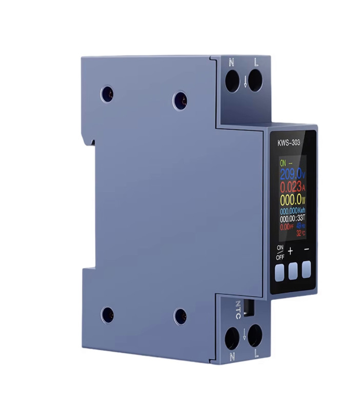Licznik energii elektrycznej z przekaźnikiem 40A i wyświetlaczem LCD