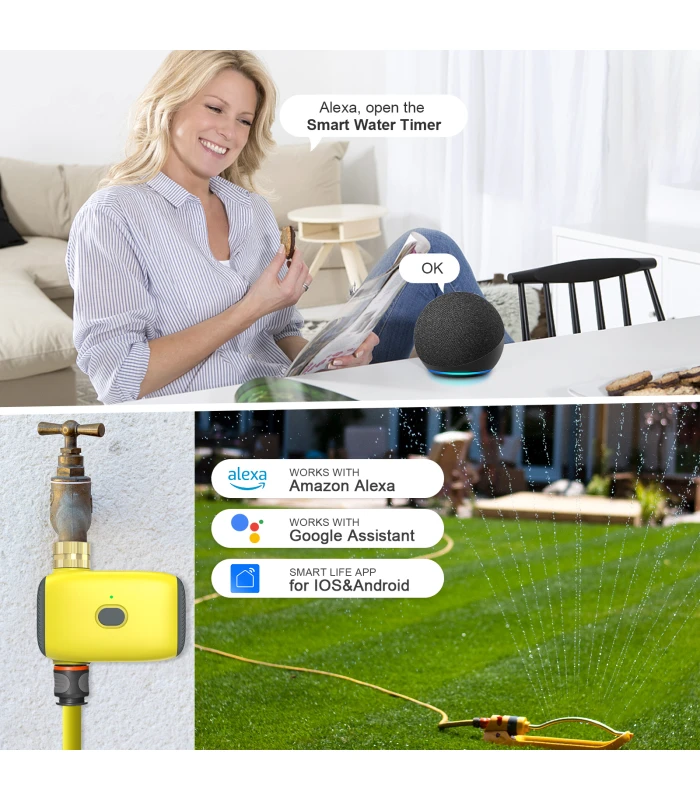 Zawór ZigBee wody nawadnianie podlewanie ogrodu TUYA Smart Home Assistant