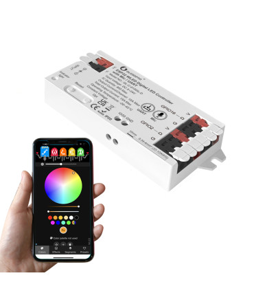 Sterownik WLED Magic Pixel RGBIC WiFi ESP32 Home Assistant WS281x MIKROFON