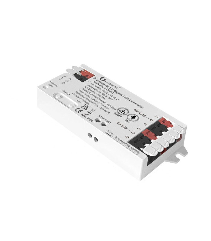 Sterownik WLED Magic Pixel RGBIC WiFi ESP32 Home Assistant WS281x MIKROFON