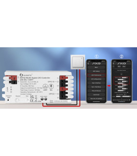 Sterownik WLED Magic Pixel RGBIC WiFi ESP32 Home Assistant WS281x MIKROFON