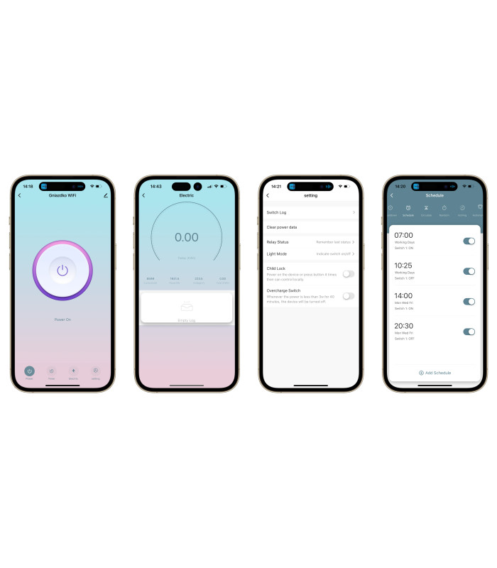 Gniazdko WiFi TUYA Smart Life Wtyczka 3680W pomiar prądu energii watomierz