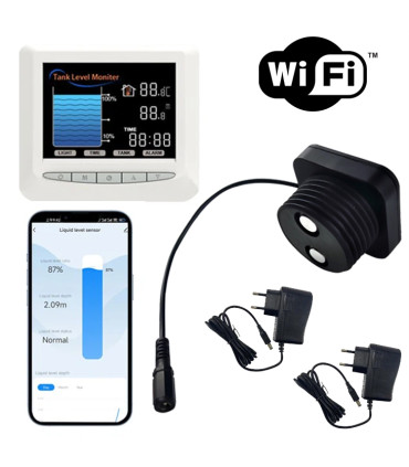 Inteligentny czujnik poziomu cieczy wody zbiornik WiFi TUYA wyświetlacz LCD