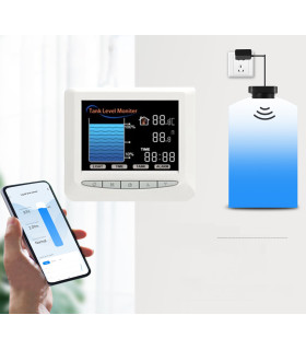Inteligentny czujnik poziomu cieczy wody zbiornik WiFi TUYA wyświetlacz LCD