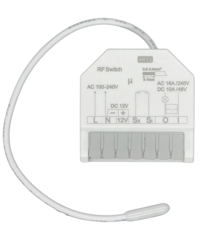 Przekaźnik beznapięciowy bezpotencjałowy 16A 230VAC 12VDC RF433MHz