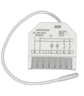 Podwójny MINI Przekaźnik 2x5A do puszki ZDALNE STEROWANIE RF433MHz