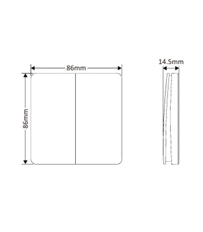 Przycisk bezbateryjny RF433 MHz bezprzewodowy włącznik IK01-2G
