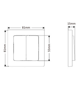 Przycisk bezbateryjny RF433 MHz bezprzewodowy włącznik IK02-2G