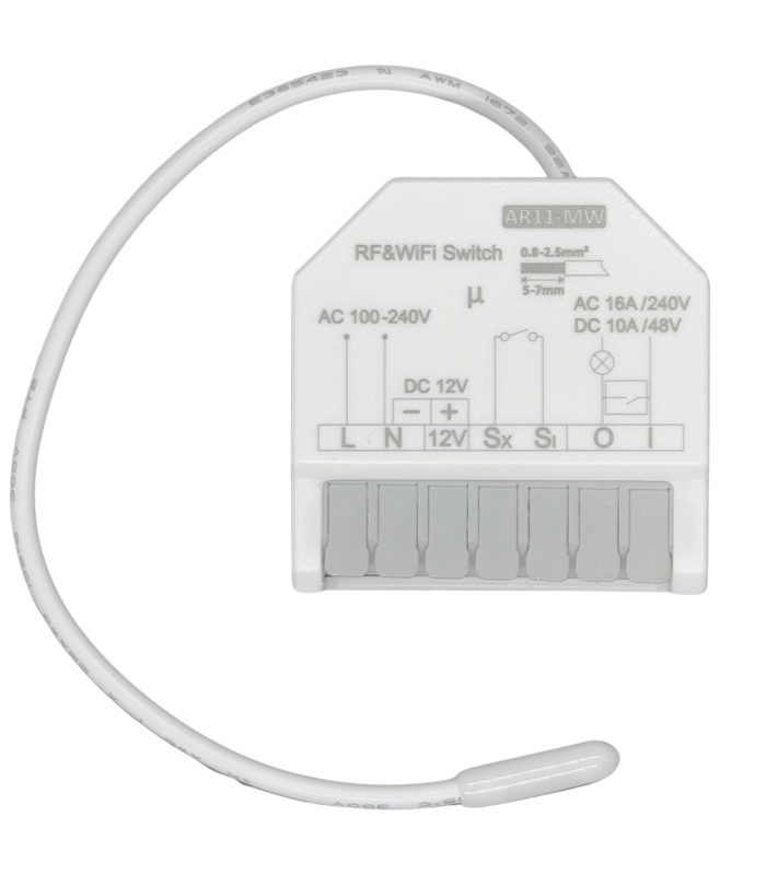 Przekaźnik beznapięciowy 16A 230VAC 12VDC MATTER WiFi Apple HomeKit