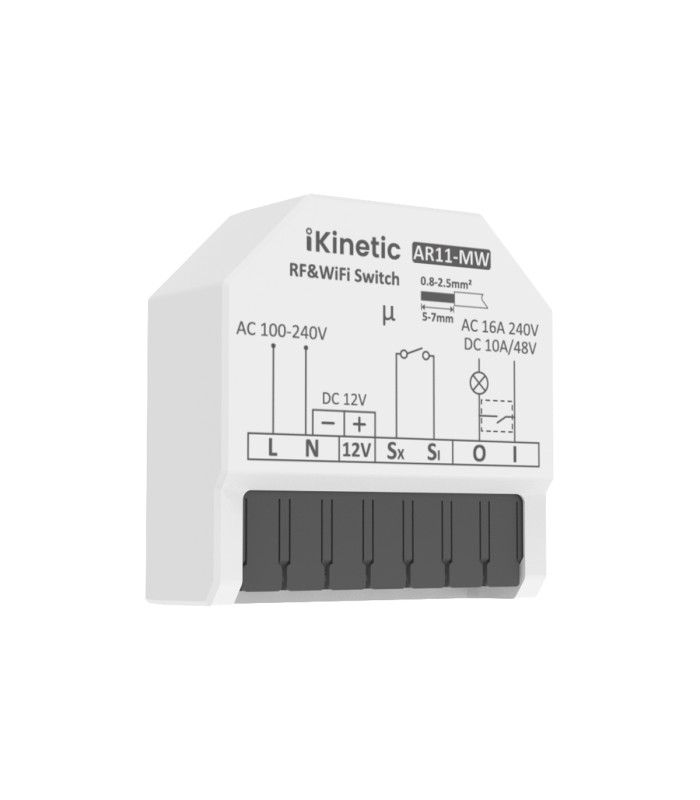 Przekaźnik beznapięciowy 16A 230VAC 12VDC MATTER WiFi Apple HomeKit