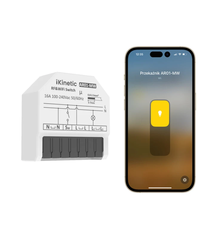 Przekaźnik 16A WiFi MATTER RF433 Apple HomeKit Google Home Assistant