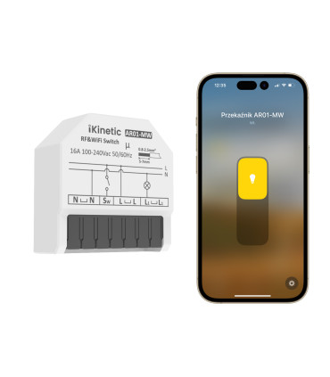 Przekaźnik 16A WiFi MATTER RF433 Apple HomeKit Google Home Assistant