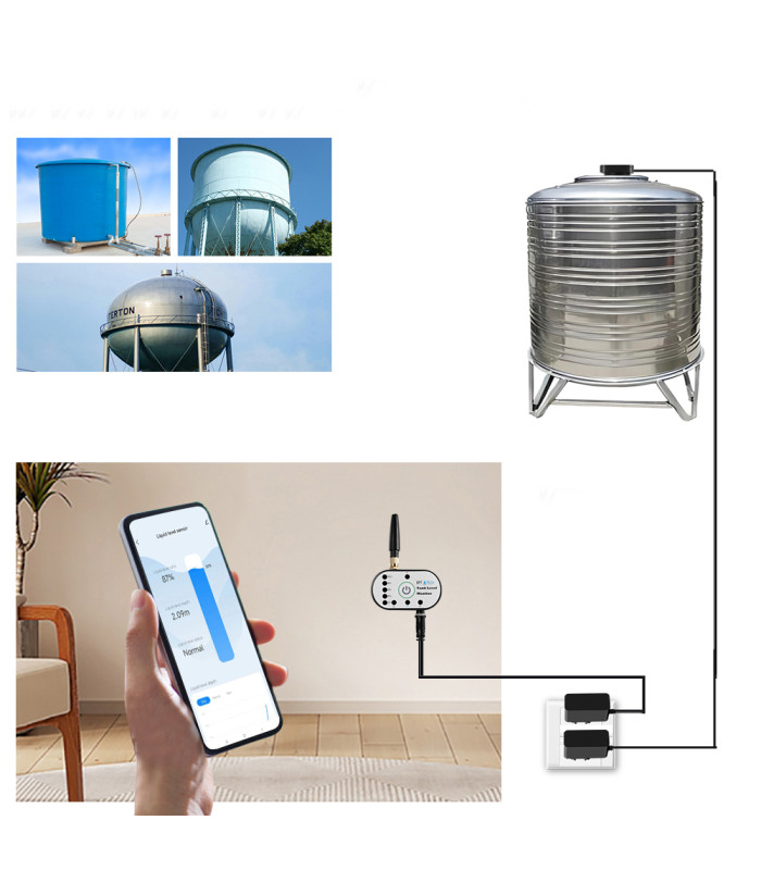 Czujnik poziomu cieczy wody napełnienia zbiornika WiFi Tuya Smart Life