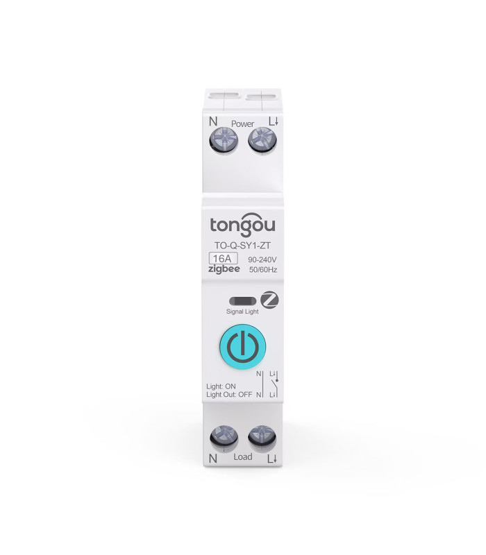 Przekaźnik ZigBee 16A na szynę DIN włącznik TUYA Home Assistant ZigBee2MQTT